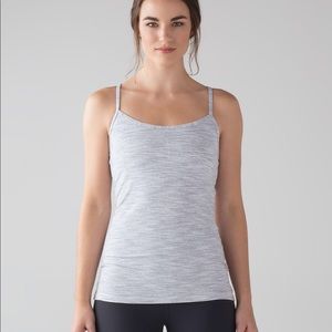 GUC Lululemon Power Y Tank Blue and white